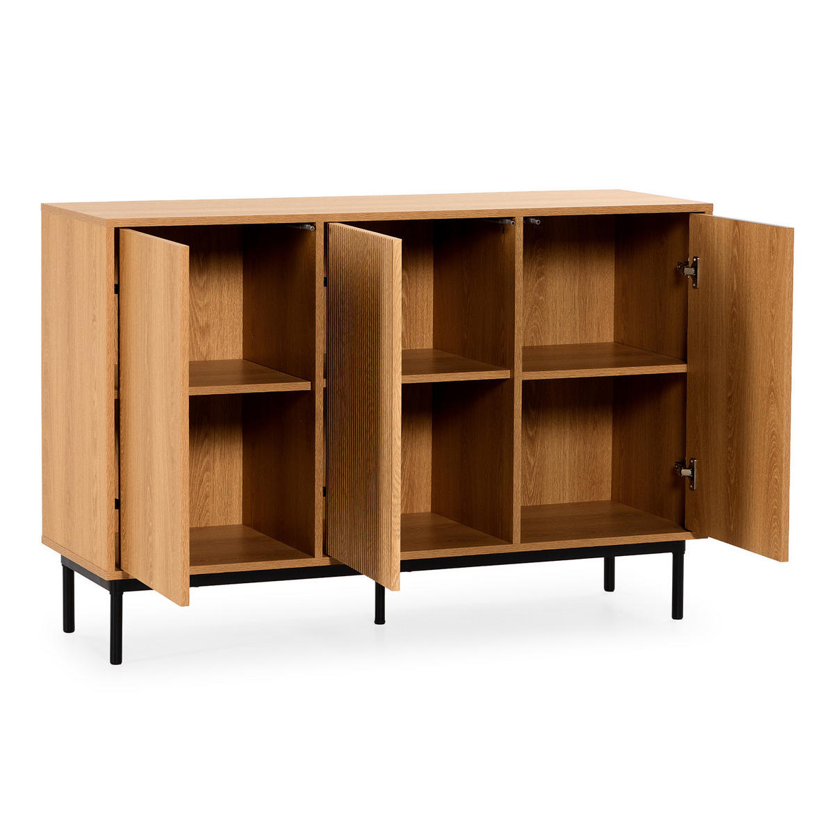 SIDEBOARD Florida 3 türen Eiche-Optik - Honigeiche, Holzwerkstoff (120/80/40cm) - VS Venta-stock