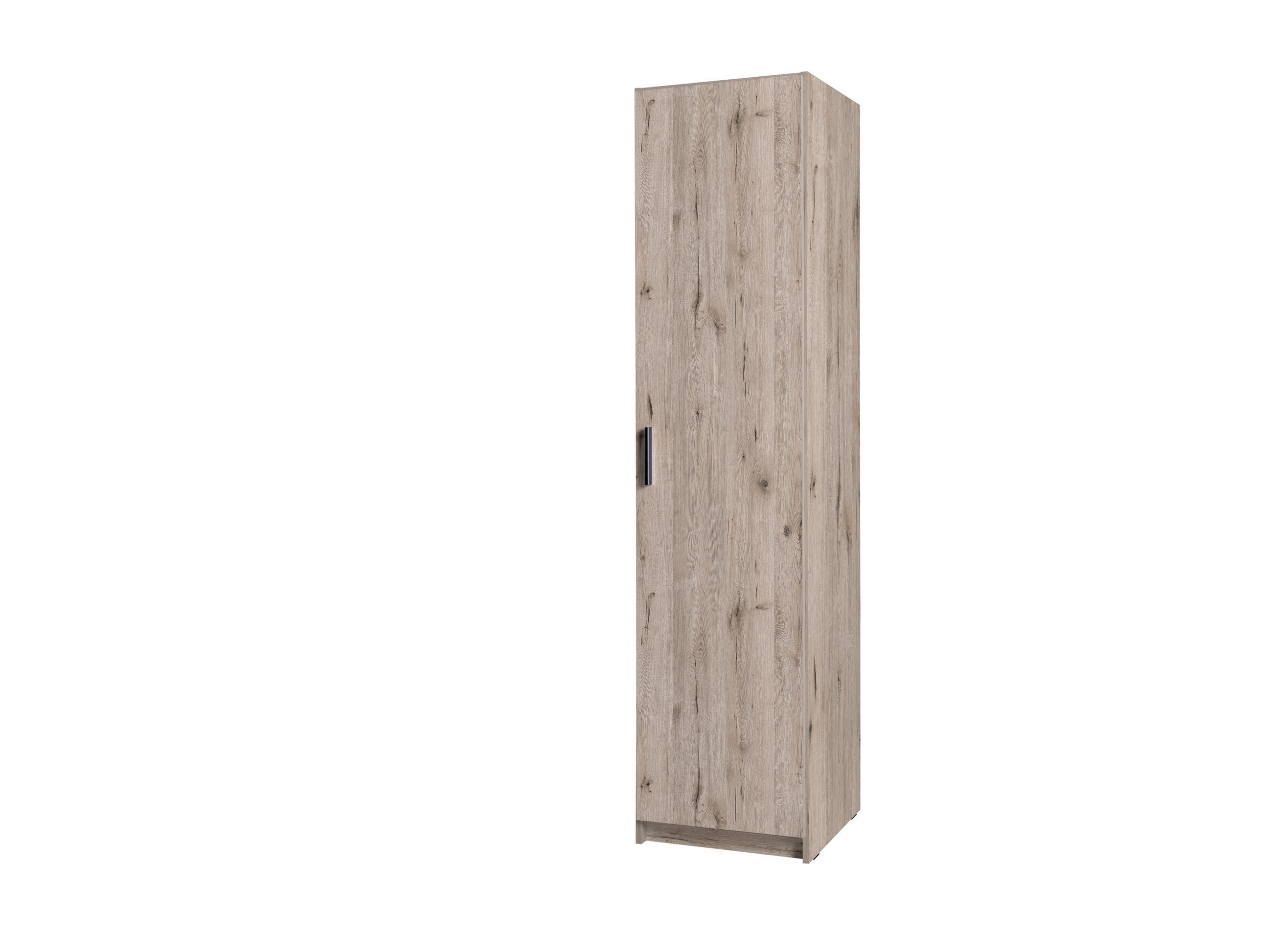 KLEIDERSCHRANK Eiche Wellington, Graphit 45/198/54 - Eichefarben/Graphitfarben, Holzwerkstoff (45/198/54cm) - RAUMHIRSCH FURNITURE