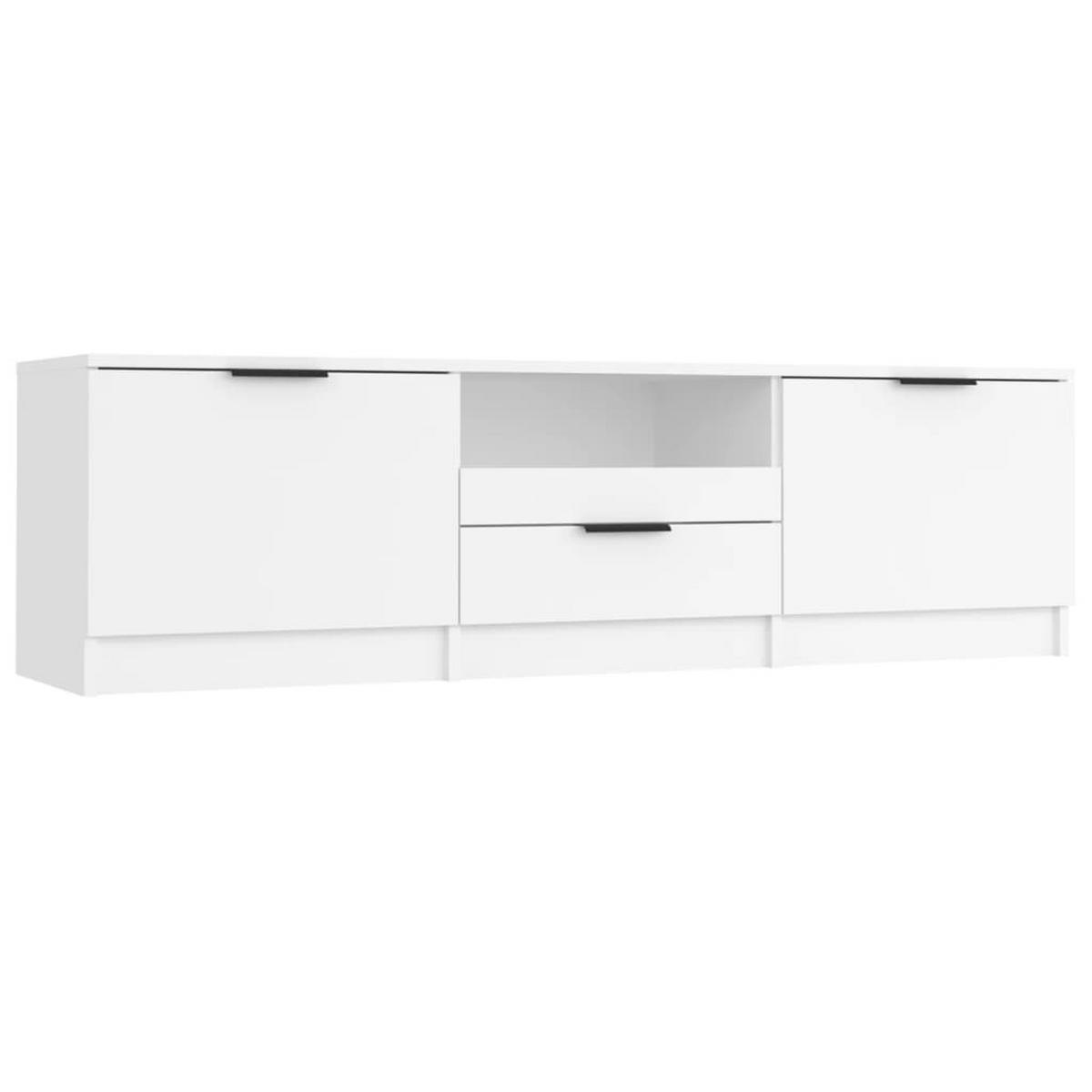 TV-SCHRANK Weiß 140x35x40 cm Holzwerkstoff - Weiß, Holzwerkstoff (140/40/35cm) - furnicato
