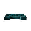 ECKSOFA MOS U BIS Itaka 39 mit Schlaffunktion - Türkis, Textil (285/85/140cm) - Bedante