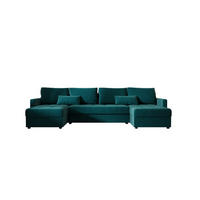 ECKSOFA MOS U BIS Itaka 39 mit Schlaffunktion - Türkis, Textil (285/85/140cm) - Bedante