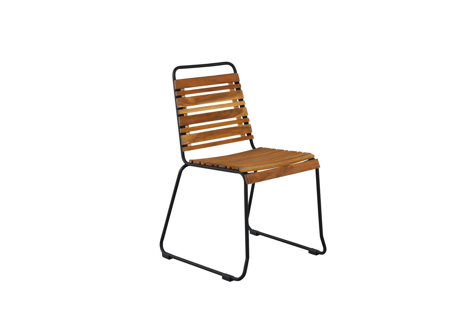 GARTENSTUHL 2er Set Akazie Dekor - Akaziefarben, Metall (57/86/59cm) - ebuy24