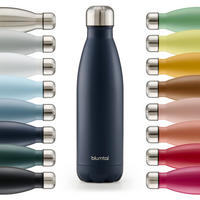 THERMOSFLASCHE Charles 1000 ml, Dunkelblau - Dunkelblau, Metall (1L) - Blumtal
