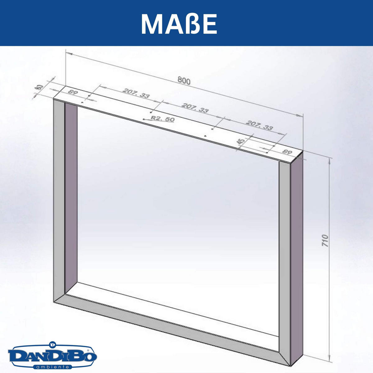 TISCHBEINE 2x Metall Schwarz Set 72 x 80 cm Tischgestell Tischfüße Couchtisch Möbelfüße - Schwarz, Metall (8/72/80cm) - DanDiBo