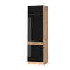 KÜCHENSCHRANK Fame-Line Schwarz Eiche hochglanz 60 cm - Honigeiche/Schwarz Hochglanz, Holzwerkstoff (60/206.8/58.1cm) - Vicco