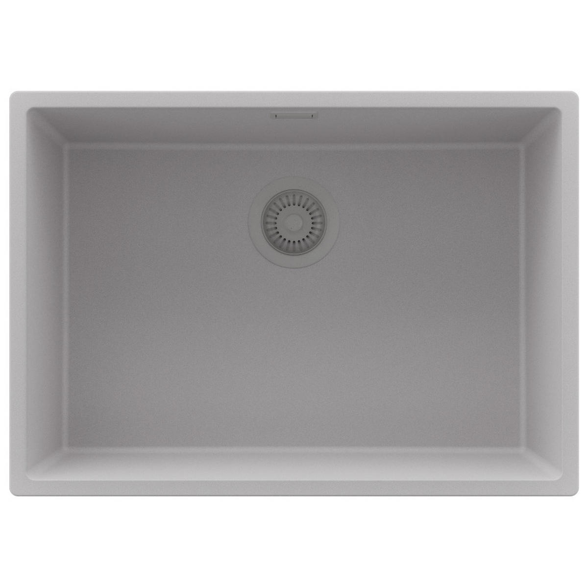 SPÜLBECKEN London Slim, 2-er set Grau 66/47 cm 1 Becken + Ablauf-Set ab 70er Unterschrank - Grau, Kunststoff (66/20/47cm) - Primagran