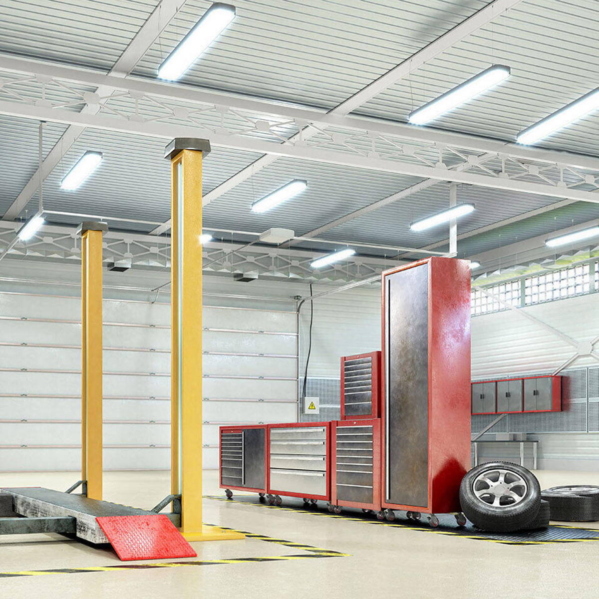 LED DECKENLEUCHTE Wannenleuchte Weiß - Weiß, Kunststoff (150/6.5/5.8cm)