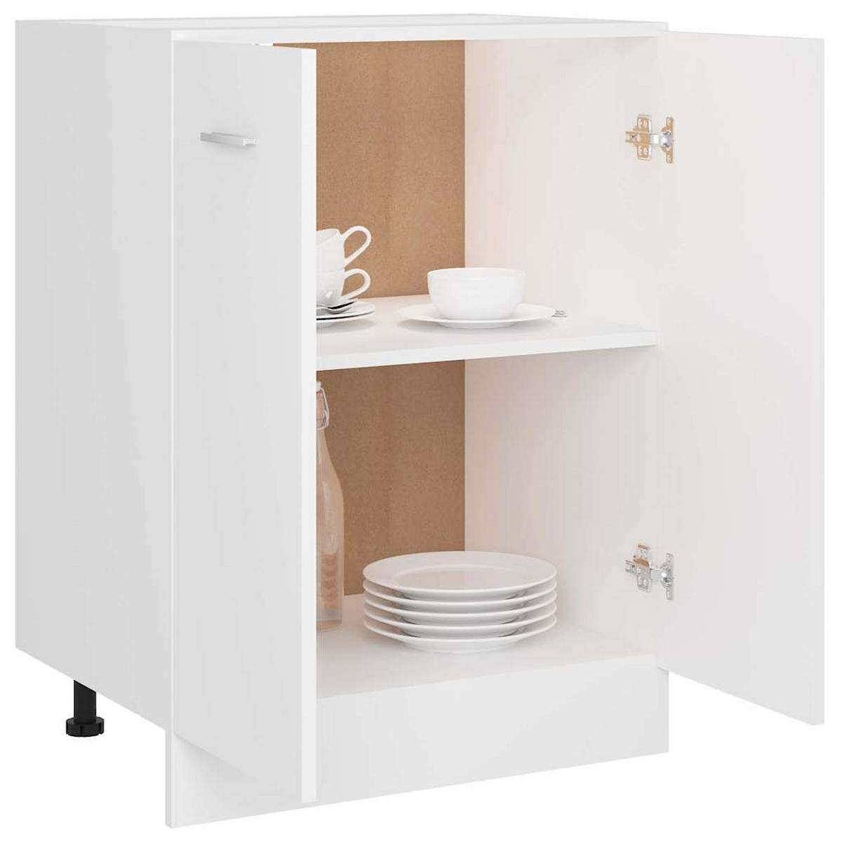 UNTERSCHRANK Lyon Weiss 60/46/81,5 Cm Holzwerkstoff - Weiß, Holzwerkstoff (46/81.5/60cm) - vidaXL