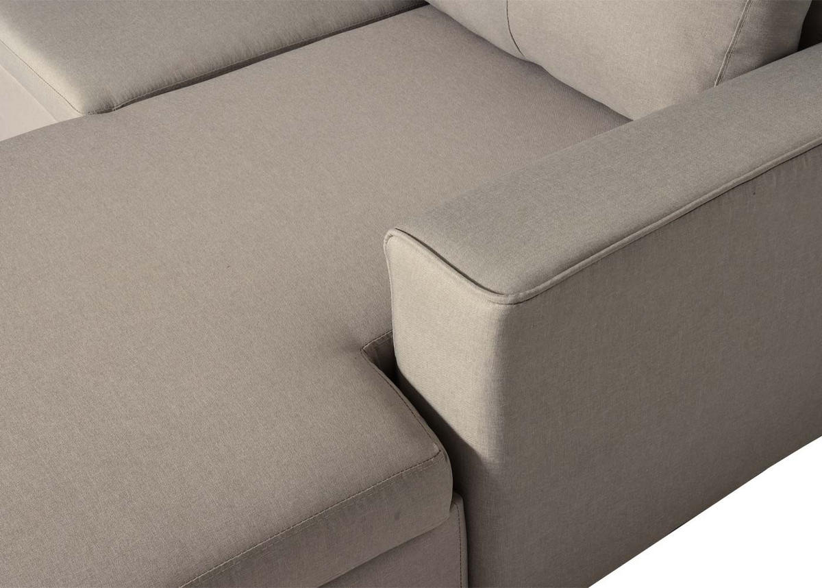 ECKSOFA MIT BETTKASTEN Beige - Beige, Textil (290/150cm) - MCW