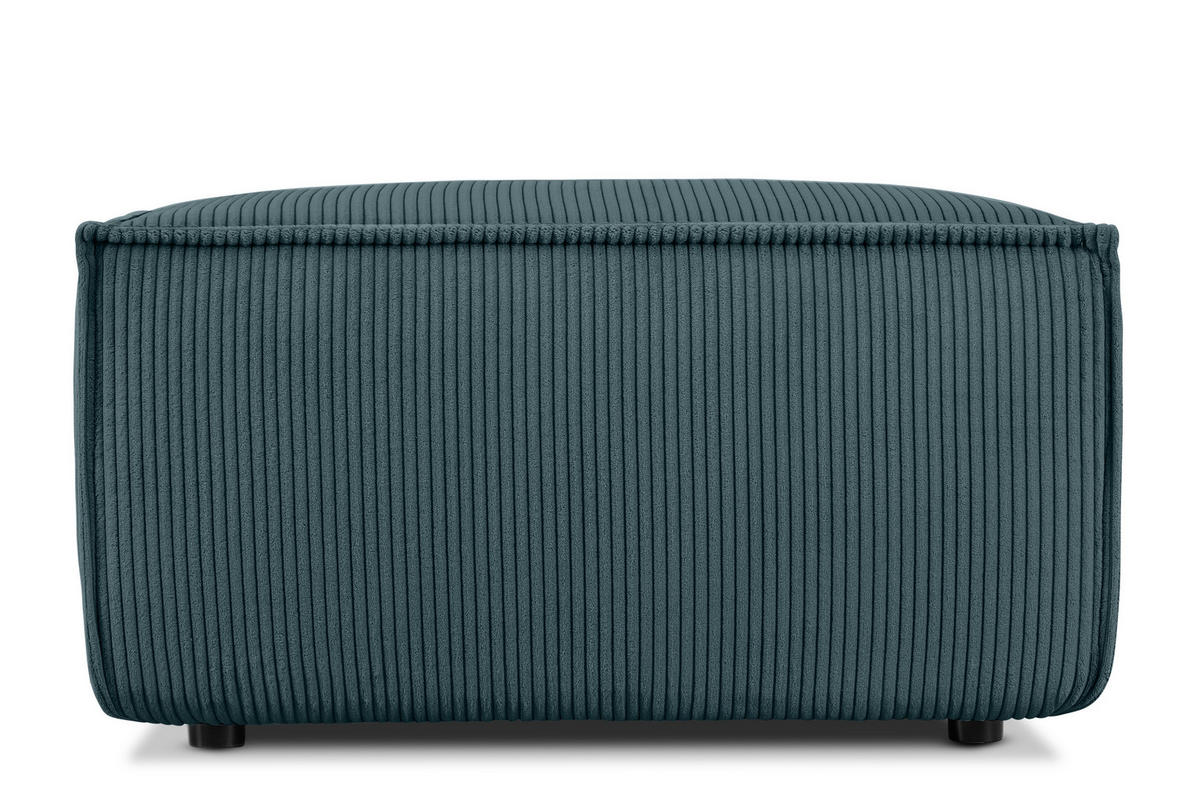 SITZPOUF NAPI gefederte Sitzfläche, blau - Blau/Schwarz, Textil (83/45/83cm) - KONSIMO®