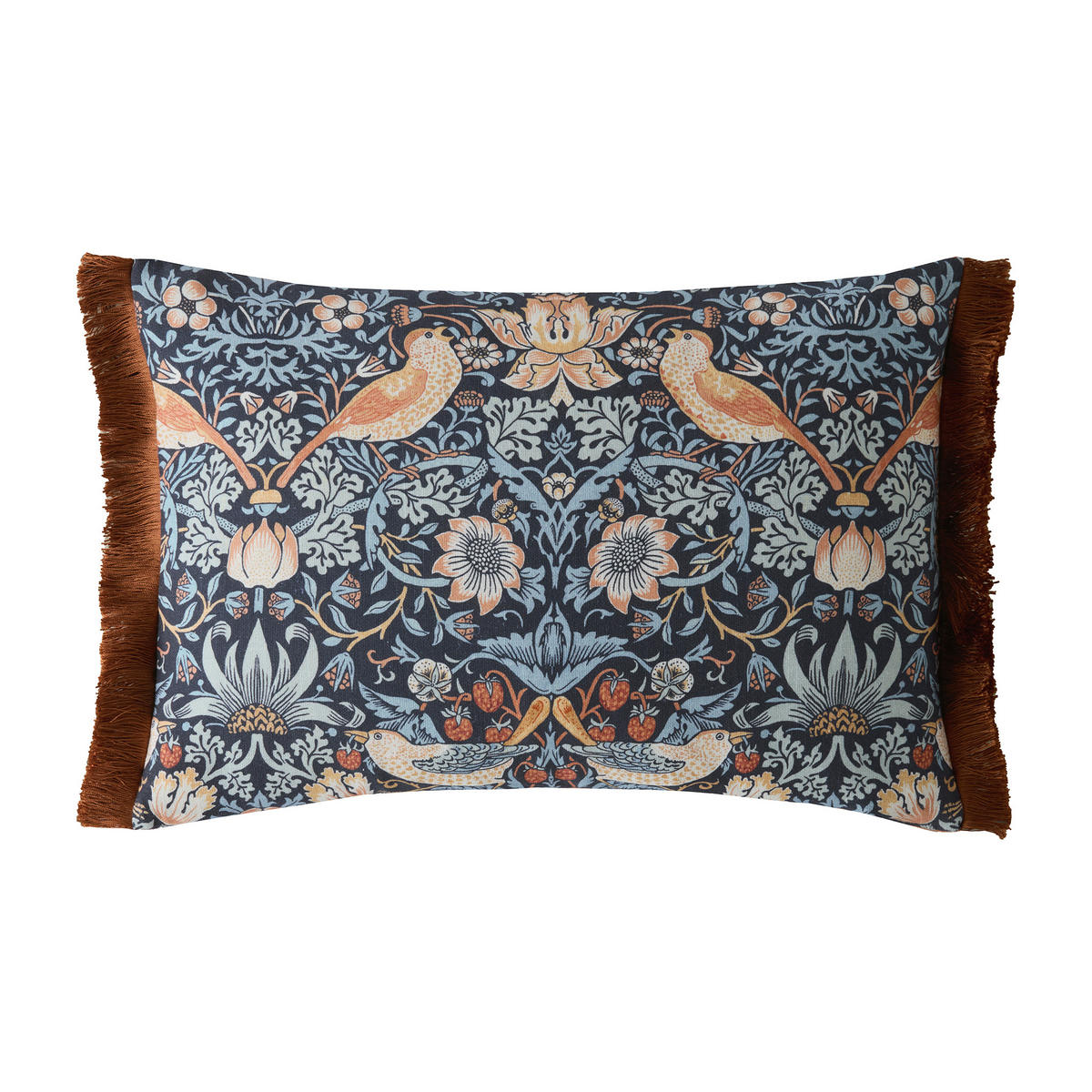 KISSEN Strawberry Thief Blue - Blau, Textil (60/60cm) - Graham & Brown