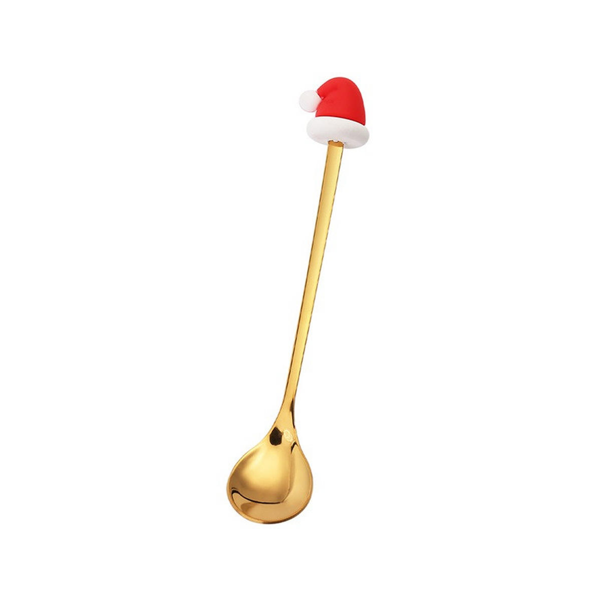 WEIHNACHTS-BESTECK-SET 4-teiliges Edelstahl mit Aufbewahrungsbox Rot - Goldfarben, Metall