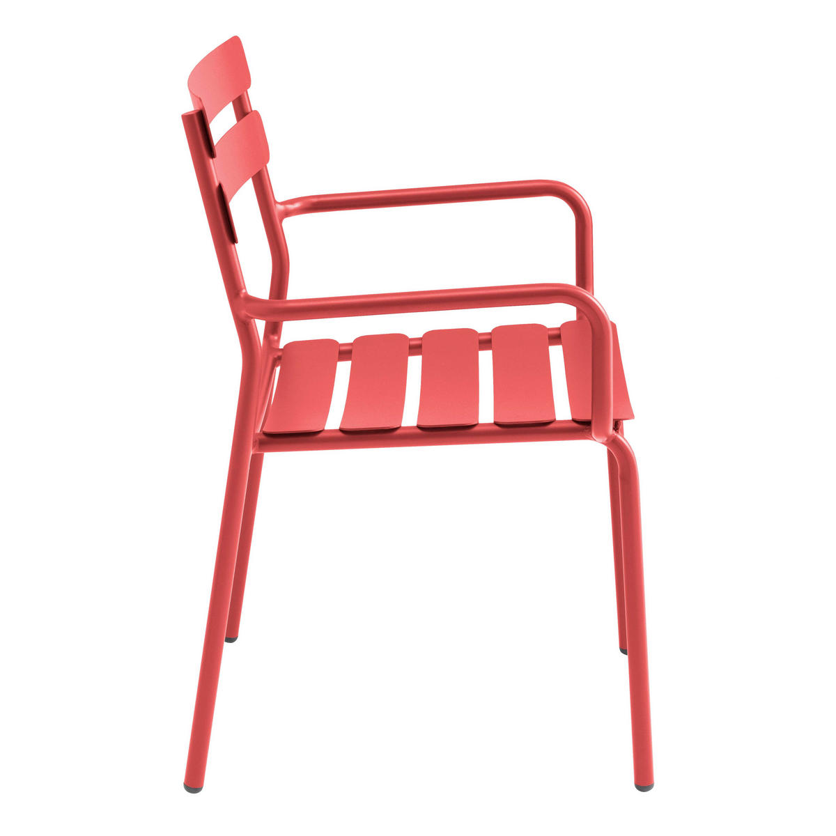 GARTENSTUHL aus Aluminium, Dunkelrot - Rot, Metall (46/84/55cm) - Oviala