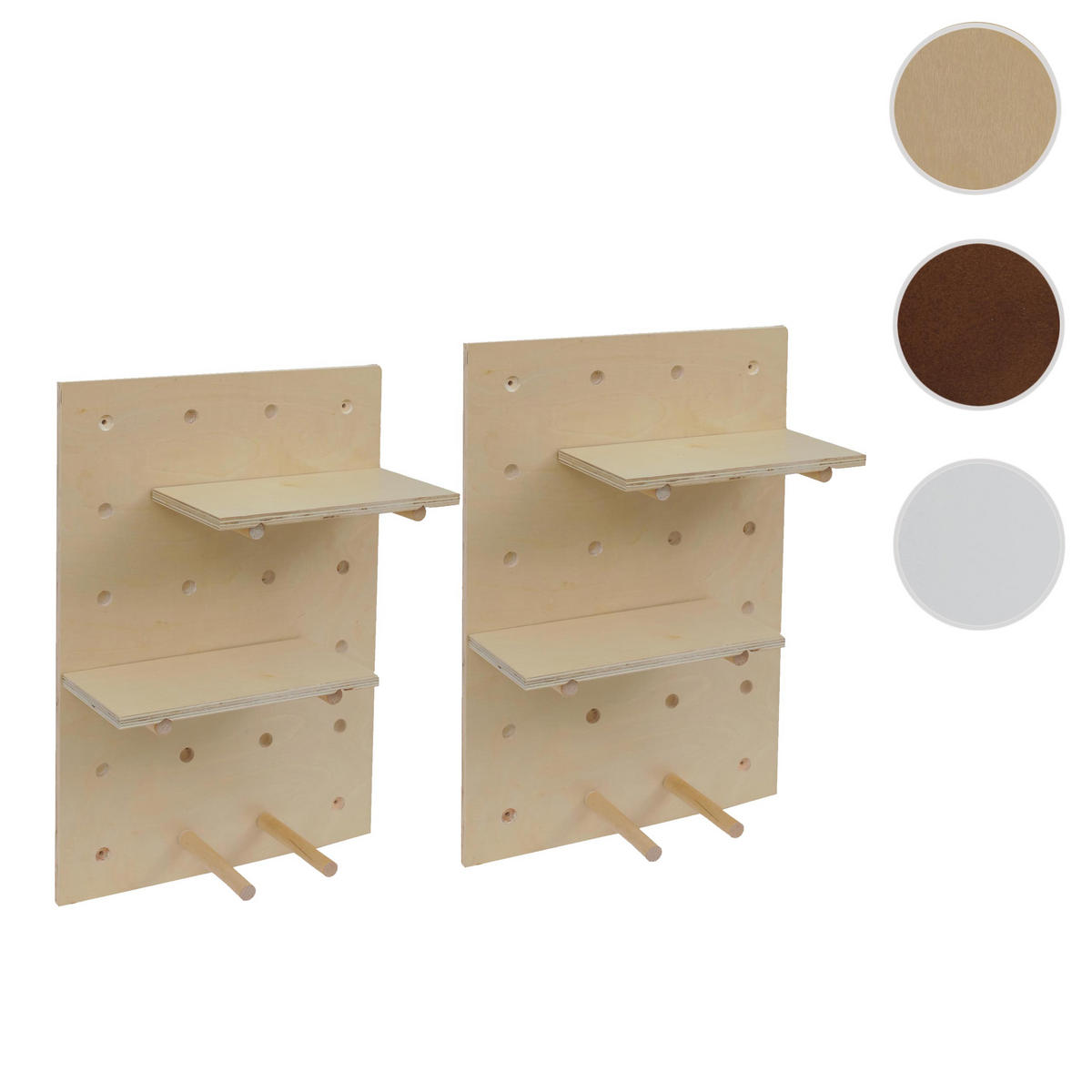 NÁSTENNÝ PANEL Svetlo hnedý Kompletná sada - svetlohnedá, drevo (40/60/1cm) - MCW