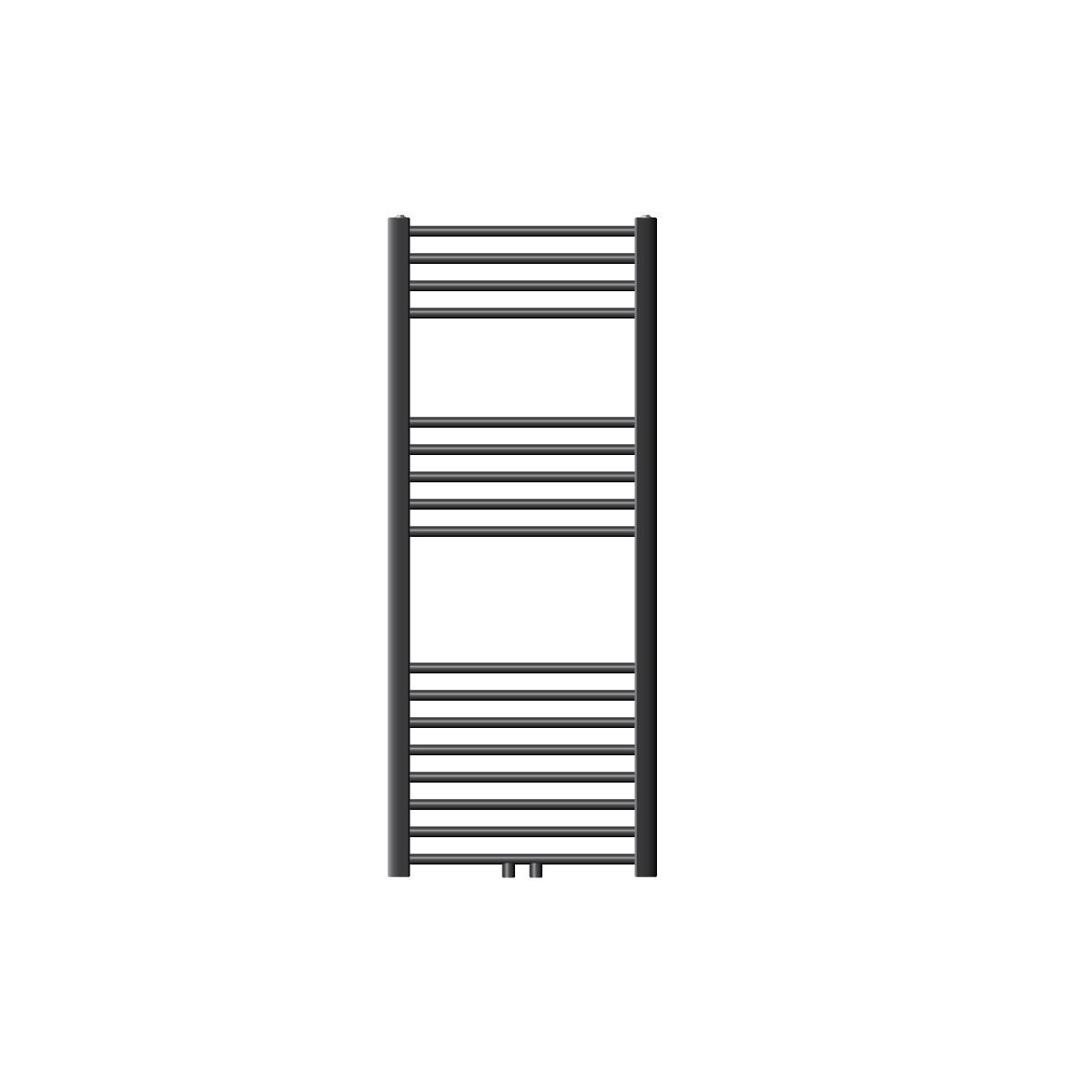 BADHEIZKÖRPER Sahara 500x1200 mm Anthrazit gerade mit Mittelanschluss - Anthrazit, Metall (50/120/3cm) - LuxeBath