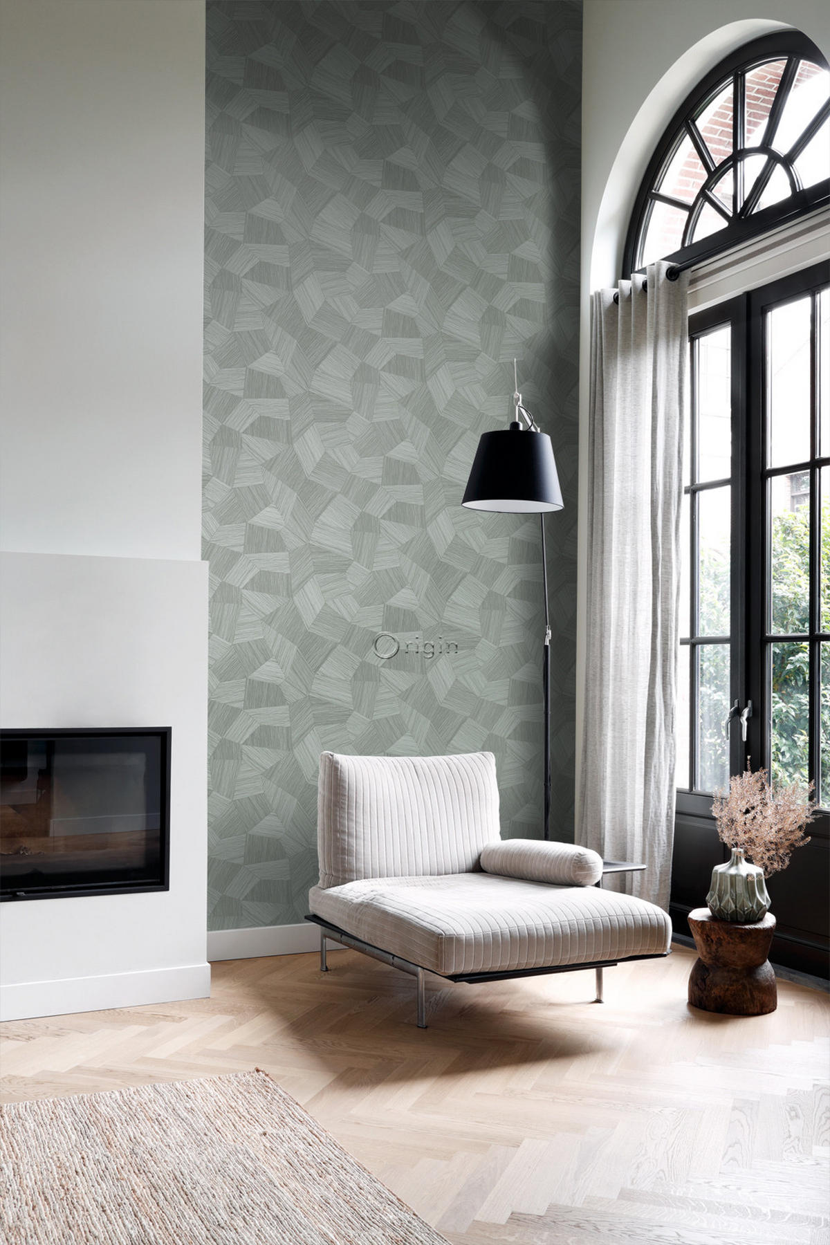 TAPETE 3D-Muster 53 cm x 10.05 m - Grau, Papier (53/1000cm) - Origin Wallcoverings