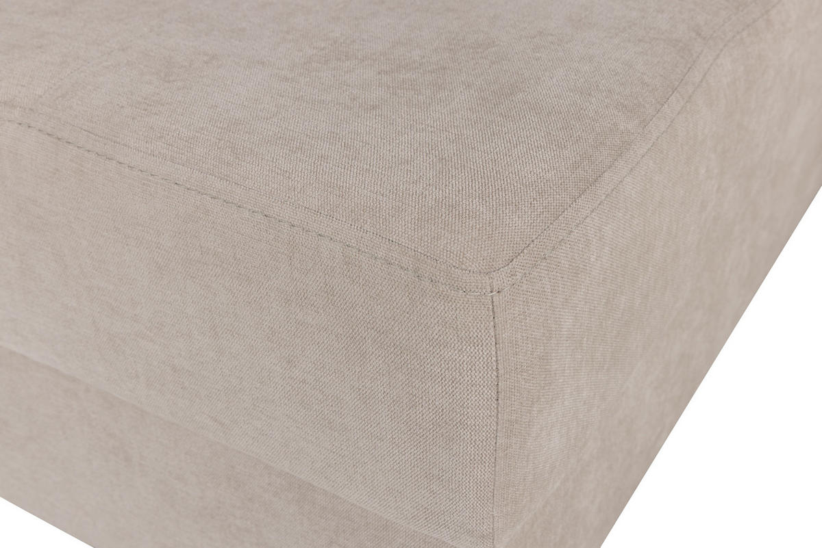 ECKSOFA mit Schlaffunktion Links Beige Chenille - 245x200 cm - Trevi - Beige/Schwarz, Holz/Holzwerkstoff (245/200cm) - Ravio