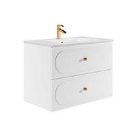 EINZELWASCHTISCH - 80 cm x 46 cm - Holz, Platte - Weiß - SATOBAL - Weiß, Holz (80/60/46cm) - Vente-Unique