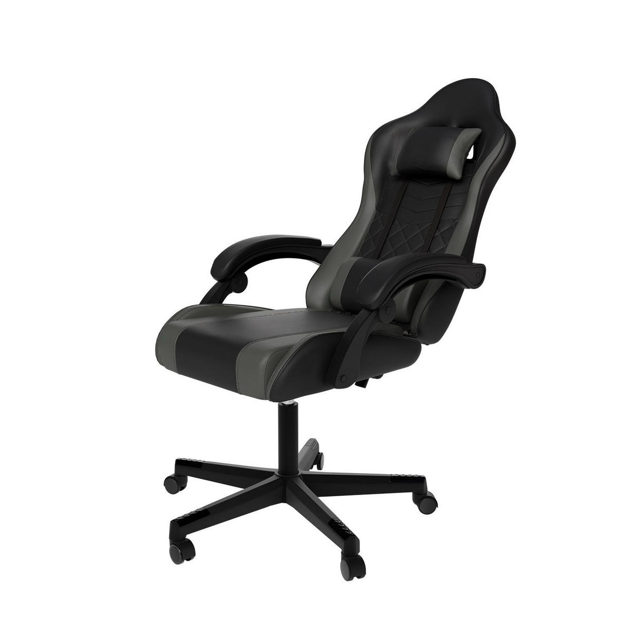 GAMINGSTUHL HyperSeat schwarz/dunkelgrau - Dunkelgrau, Kunststoff (63/131/121cm) - Juskys