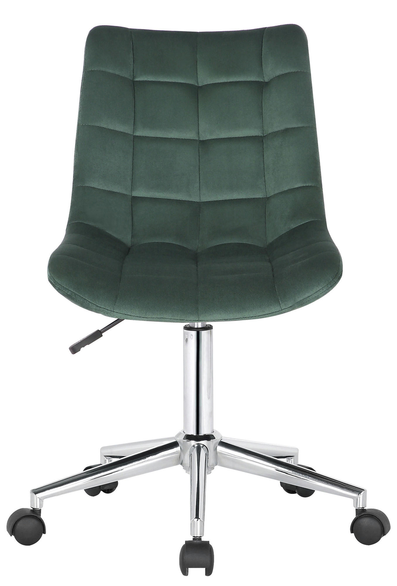 DREHSTUHL Samt grün - Chromfarben/Grün, Textil/Metall (46/81/62cm) - CLP