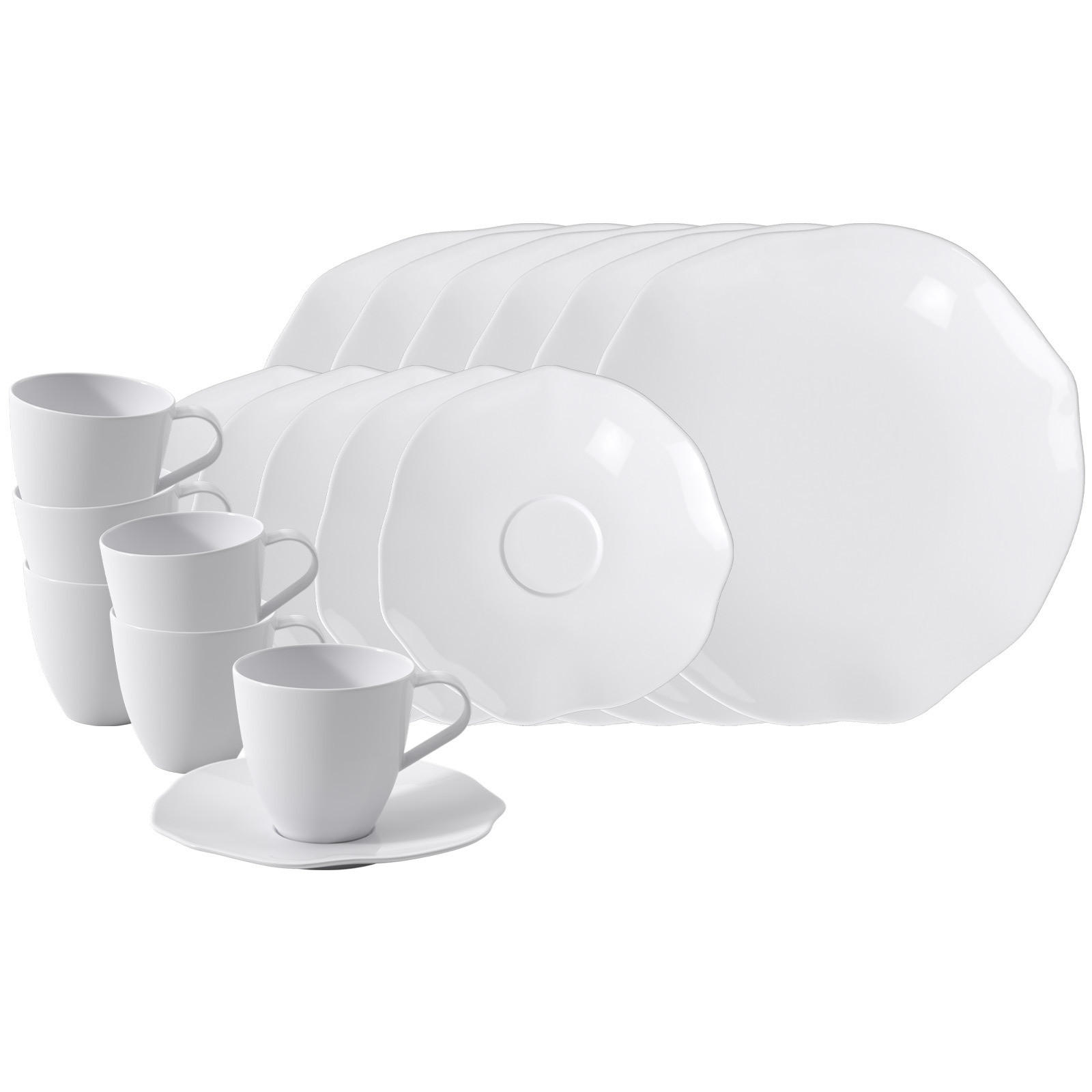 KAFFEESERVICE Pura weiß 18er Set - Weiß, Keramik (1/1/1cm) - Villeroy & Boch
