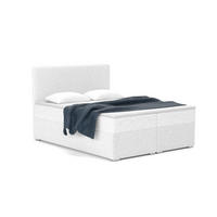 BOXBETT BOUCLE 200/200 in Boucle Creme H3 - Creme, Holz/Holzwerkstoff (200/200cm) - Deine Möbel 24