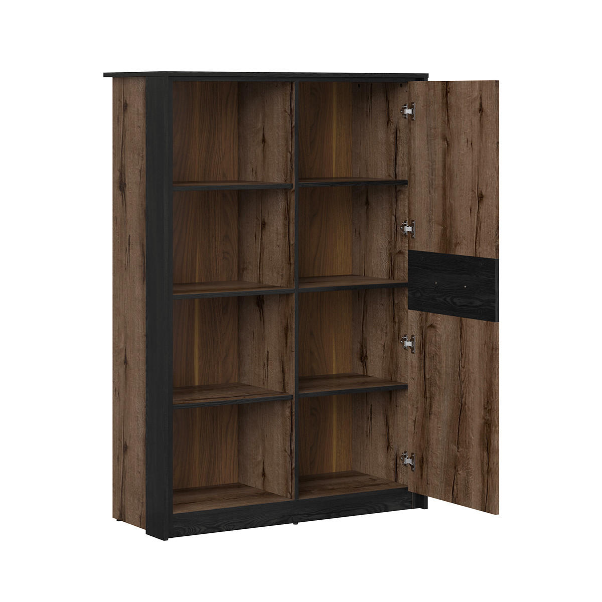 BÜCHERREGAL Romane Holz und Schwarz - Schwarz, Holzwerkstoff (150/49/41cm) - Petits-meubles