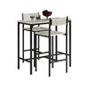 BARTISCH + 2 x BARSTÜHLE - Grau, Holzwerkstoff (89/87/45cm) - SoBuy