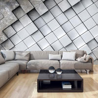 VLIESTAPETE Grau 250/175 cm - Schwarz/Grau, Textil (250/1cm) - KUNSTLOFT