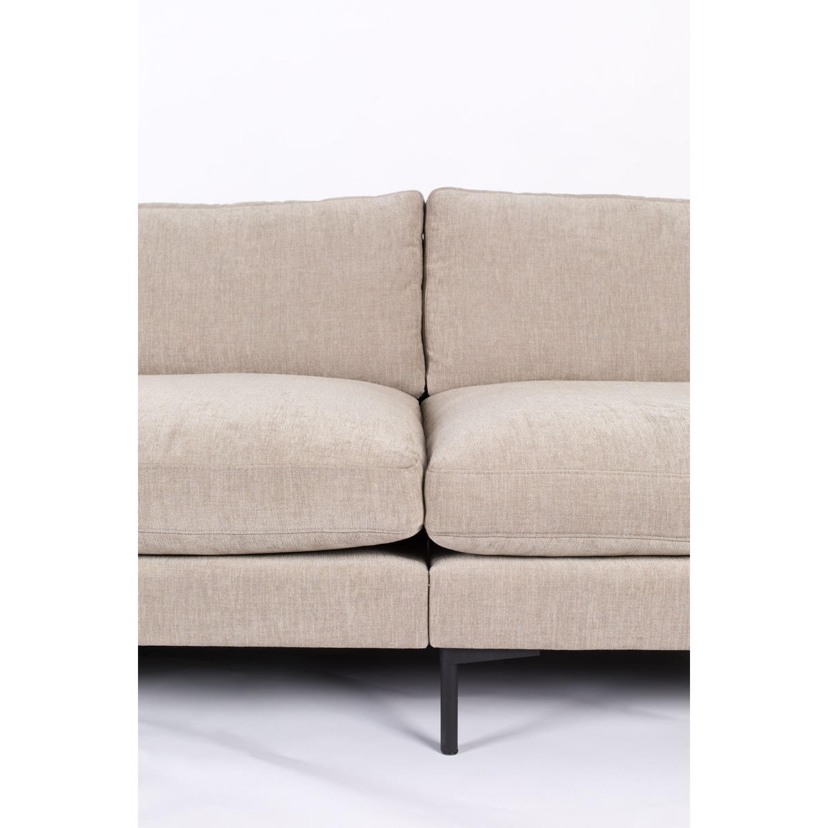 ECKSOFA 7-SITZER Summer Latte/ Beige - Creme/Braun, Textil (318/31.8cm) - Zuiver