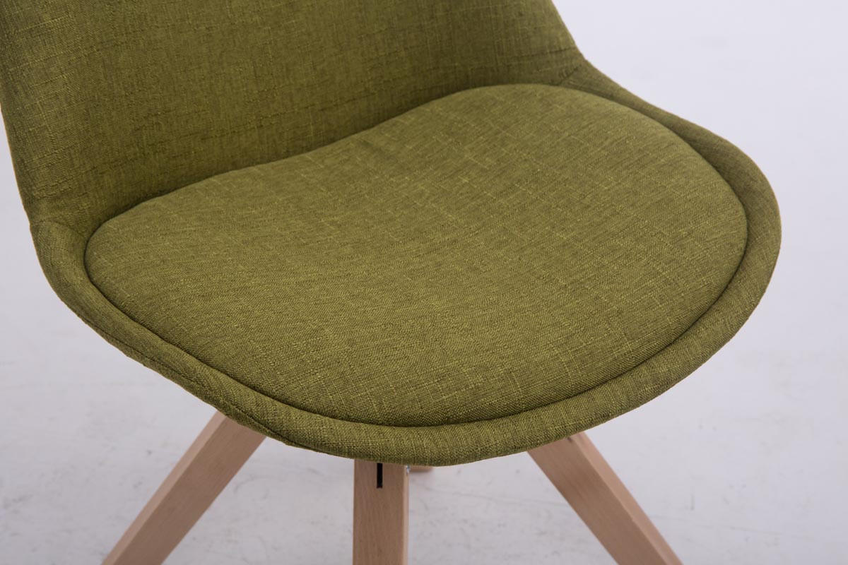 BESUCHERSTUHL Perth Stoff Grün Eckig - Grün, Textil (48/84/56cm) - DELUKE