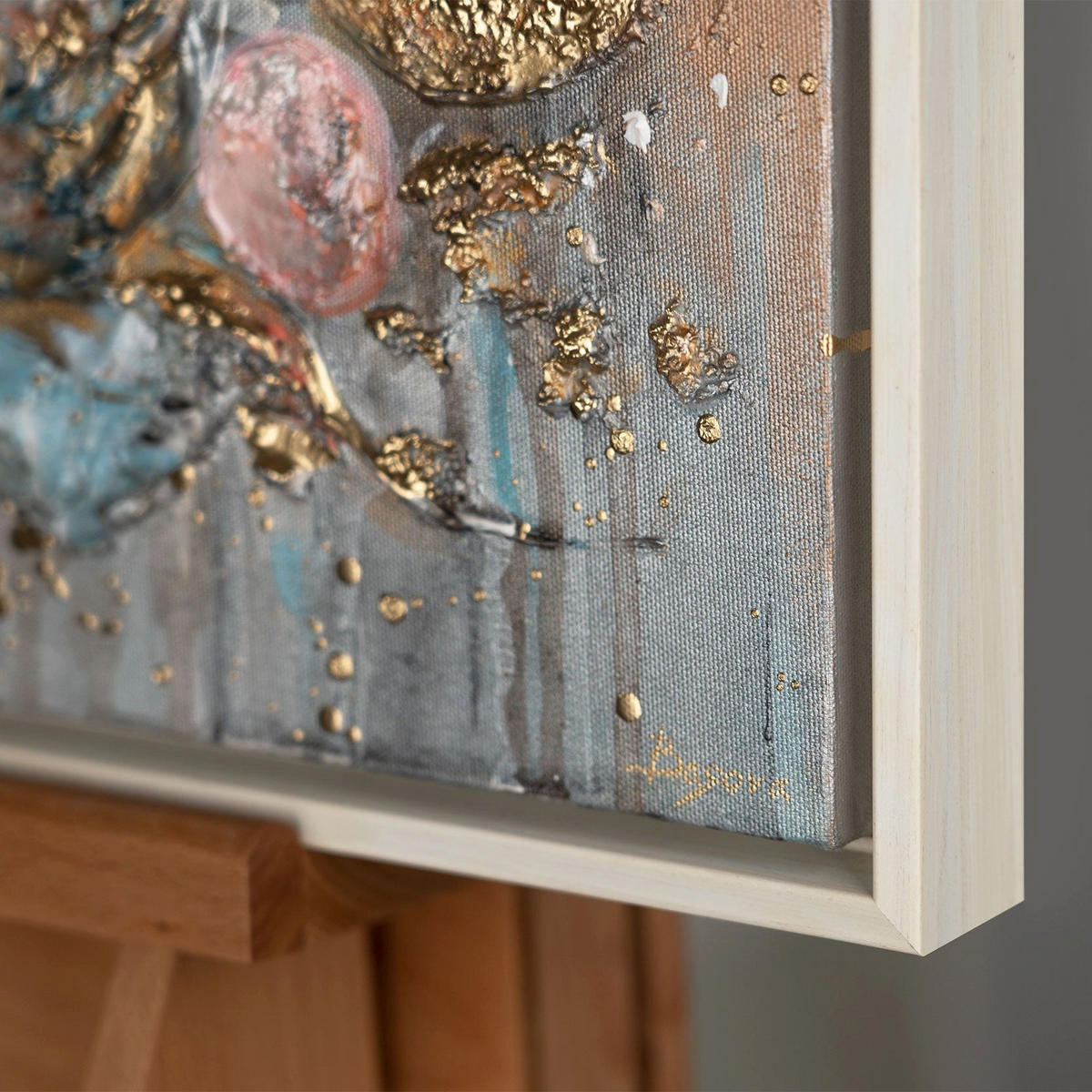 GEMÄLDE Waldkinder Schattenfugenrahmen Beige 120x60 cm - Beige, Holz (120/60cm) - YS-art gallery