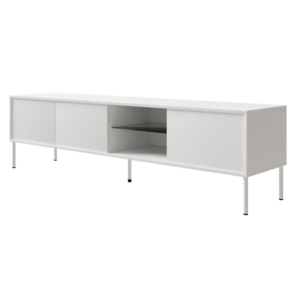 Thumbnail - Selsey Tv-Schrank, Weiß, Holzwerkstoff, 4 Fächer, Rechteckig, 175x47.5x31.2 cm, Wohnzimmer, Wohnwände, Lowboards, Lowboa...