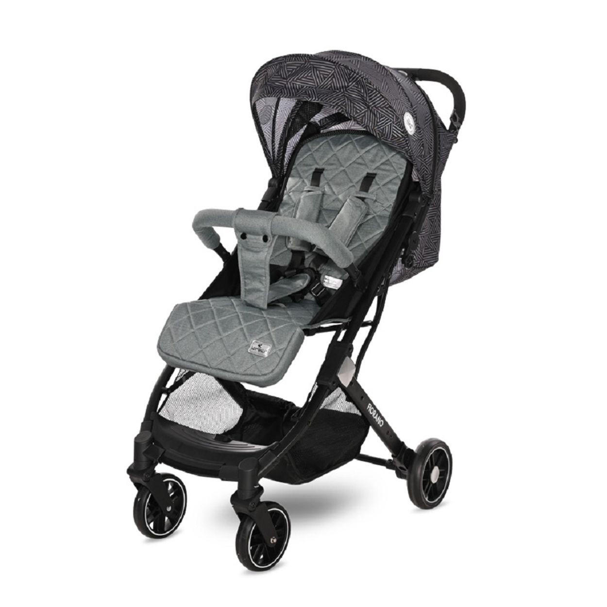 KINDERWAGEN Fiorano faltbar grau hellgrau Ablagekorb, Frontbügel abnehmbar, Bremse - Hellgrau/Grau, Metall (85/51/107cm) - Lorelli