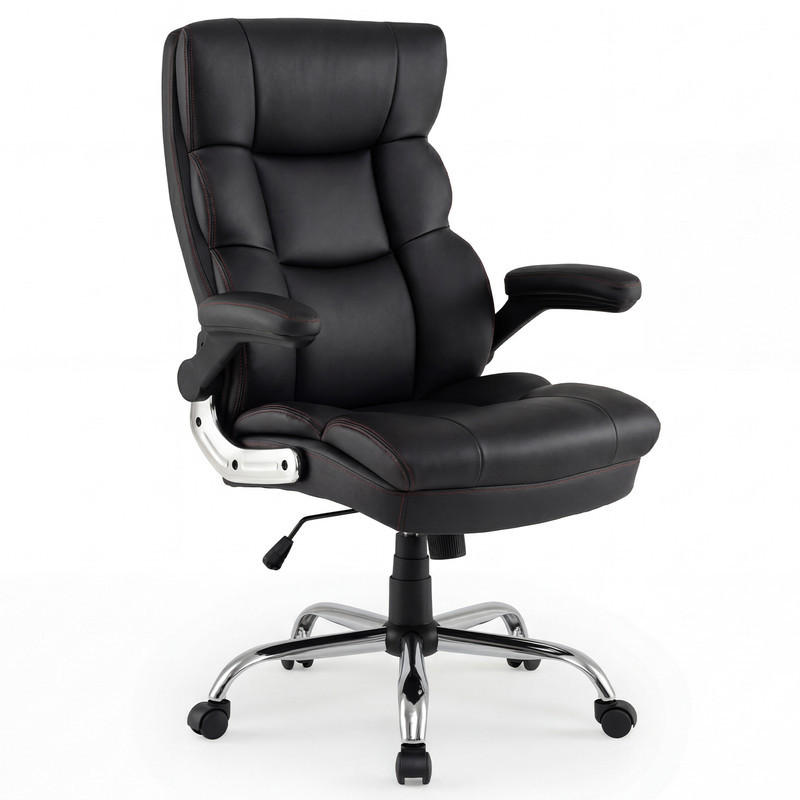 Costway Chefsessel Schwarz 74x110x71 cm