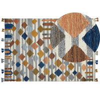 KELIM-TEPPICH Kasakh 230/160 cm - Multicolor, Textil (160/230cm) - Beliani