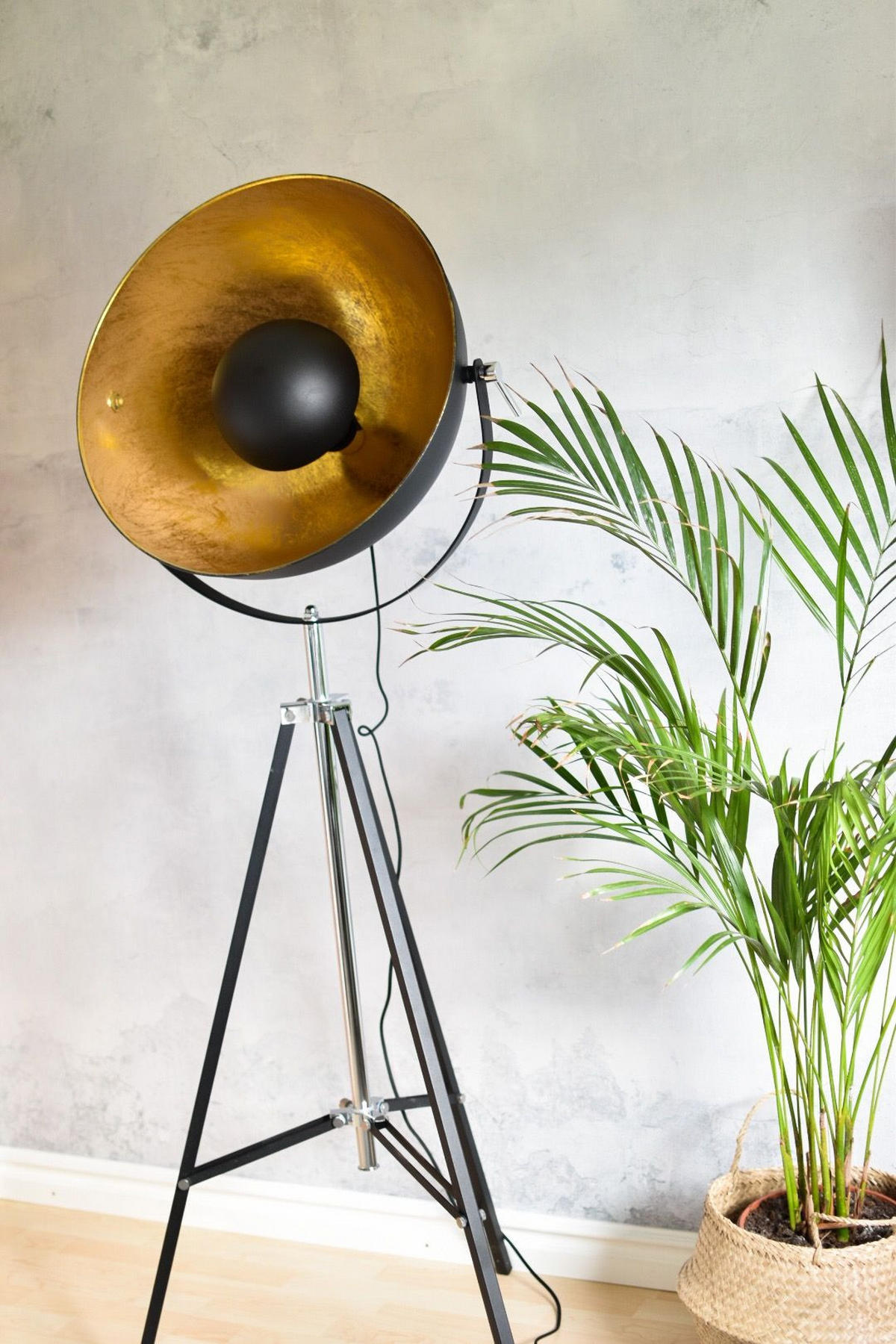 STOJACÍ LAMPA Thames 53/53/165 cm - černá, kov (53/53/165cm) - Beliani