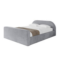 POLSTERBETT mit Bettkasten, Fußteil und Lattenrost, Boxbett ohne Matratze - TIVON-Z-V1 180x200 Hellgrau - Hellgrau, Holzwerkstoff/Textil (180/200cm) - ALTDECOR