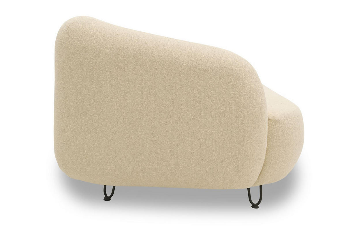 GARTENLOUNGE-SOFA 2-Sitzer Rechts Bratomila 177x79x105 Bezug in beige - Beige, Kunststoff (177/79/105cm) - 58aufmkessel