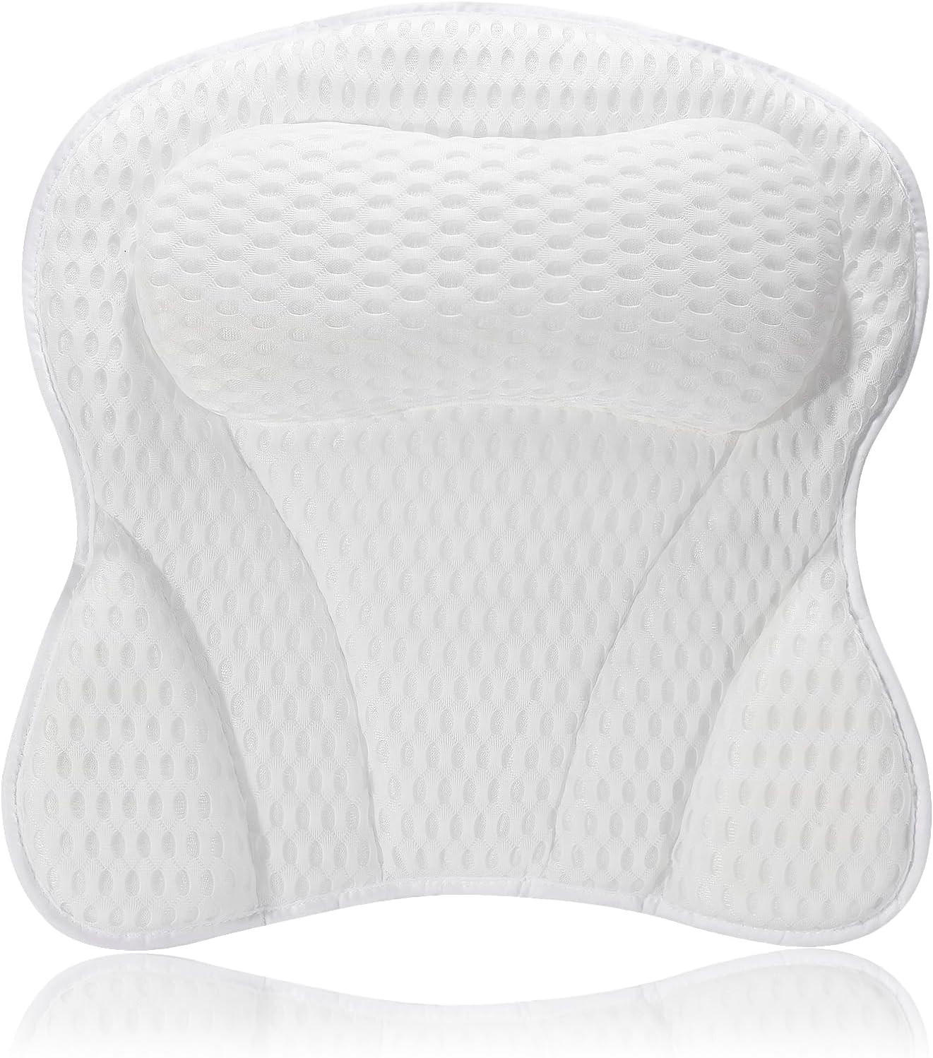 BADEKISSEN – 40 x 42 x 6 cm – Weiß - Weiß, Textil (40/42cm)
