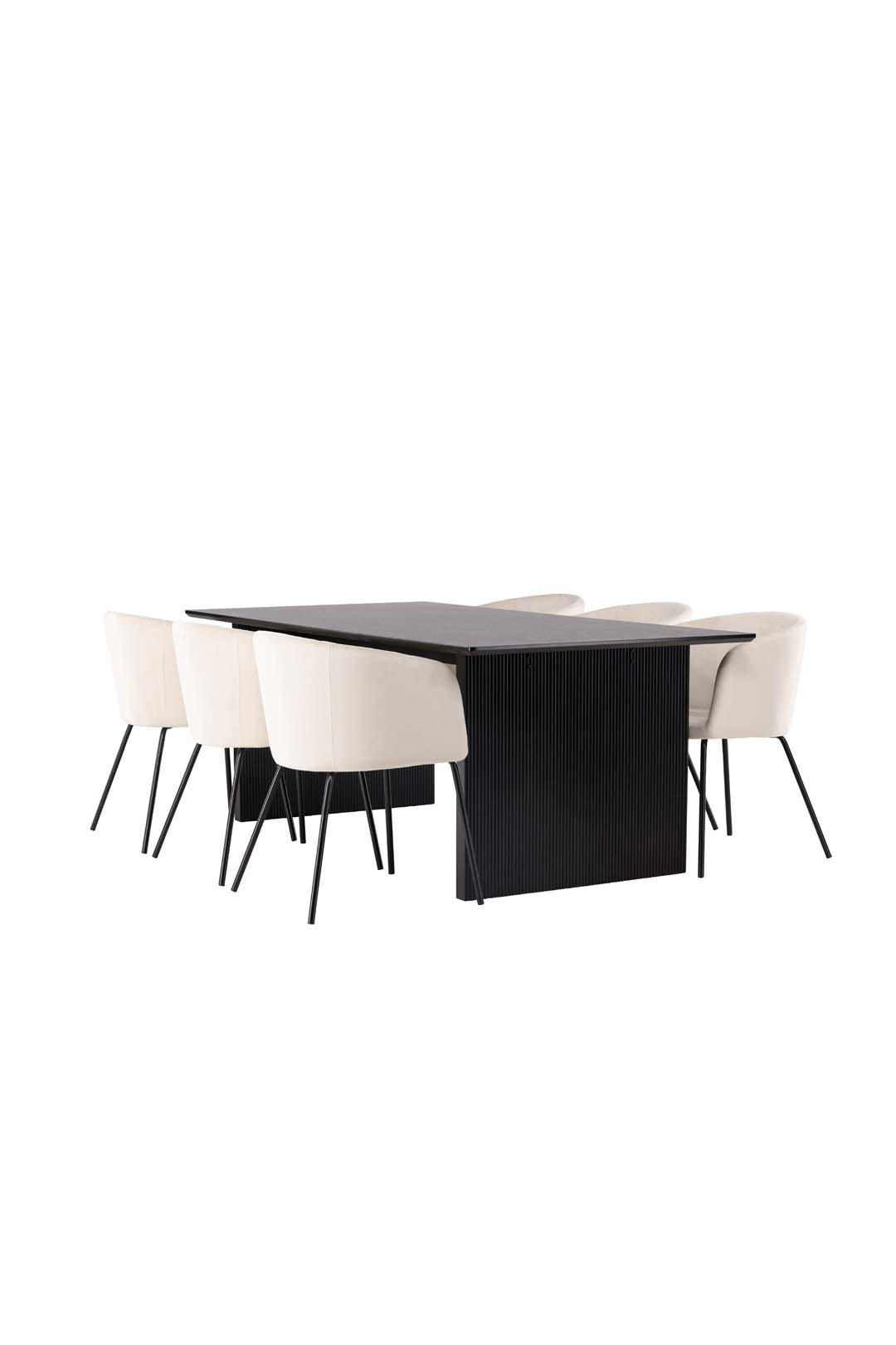 TISCHGRUPPE Schwarz - Schwarz, Holzwerkstoff (100/75/200cm) - ebuy24