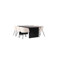 TISCHGRUPPE Schwarz - Schwarz, Holzwerkstoff (100/75/200cm) - ebuy24