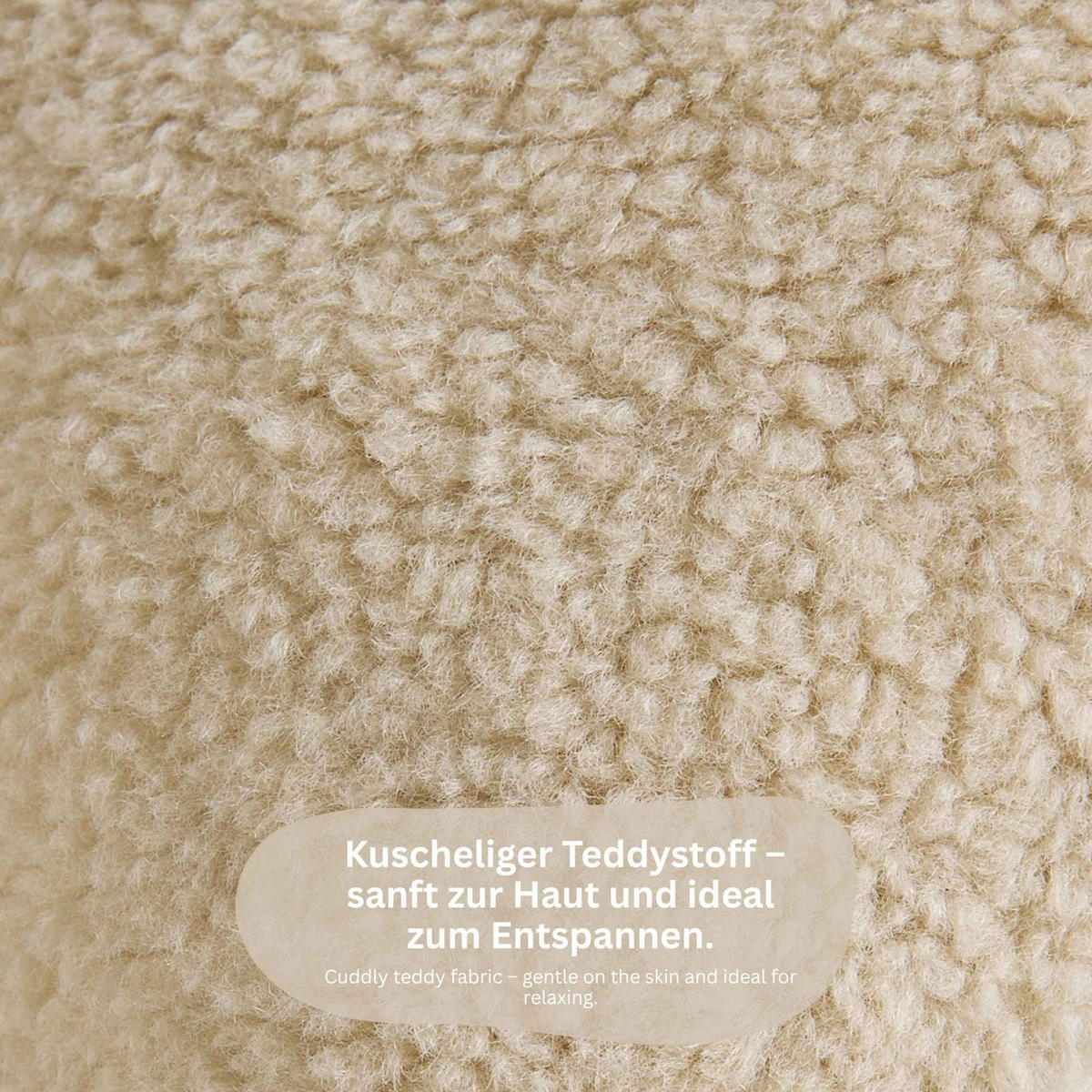 ZIERKISSENHÜLLE TEDDY - Beige, Textil (45/45cm) - Tom Tailor