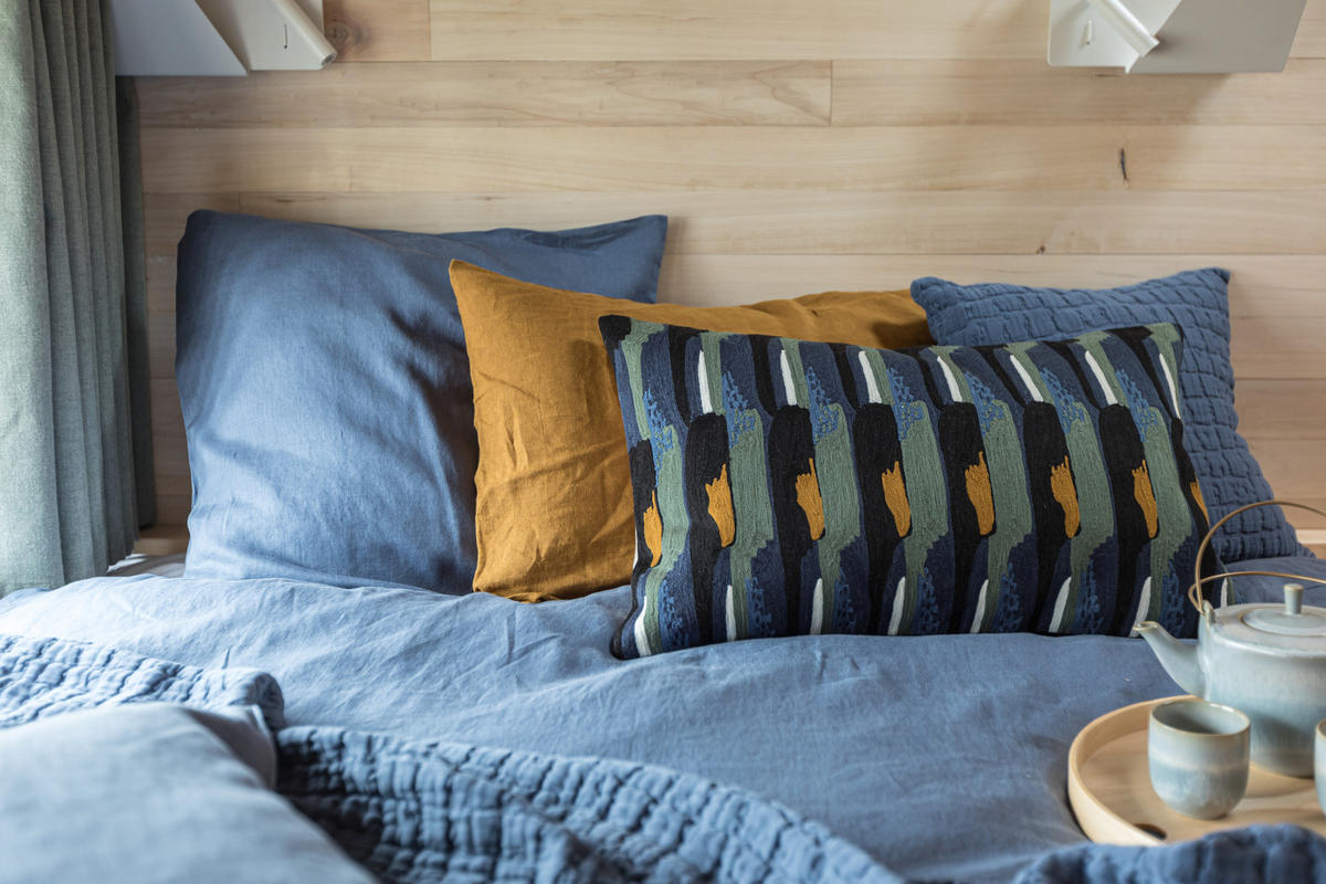 PLAID Swami sturm 130 x 200 cm - Blau, Textil (130/200cm) - Vivaraise