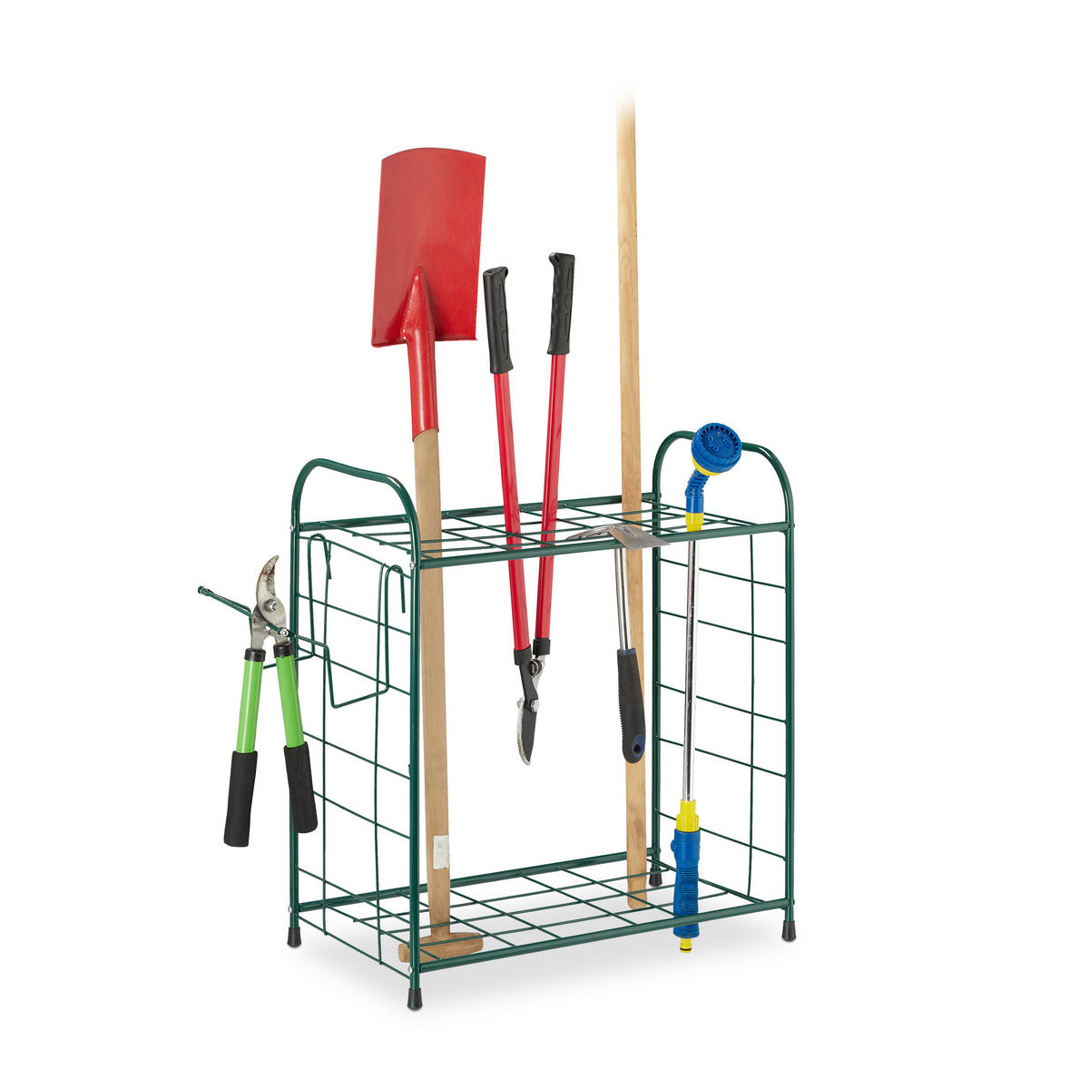 GARTENGERÄTEHALTER - Dunkelgrün, Metall (80/68/35cm) - Relaxdays