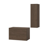 BADMÖBEL-SET Color Baltic Storm 2-Teilig (2S 80 + 1D 100) - Walnussfarben, Holzwerkstoff (110/160/45cm) - mzm24