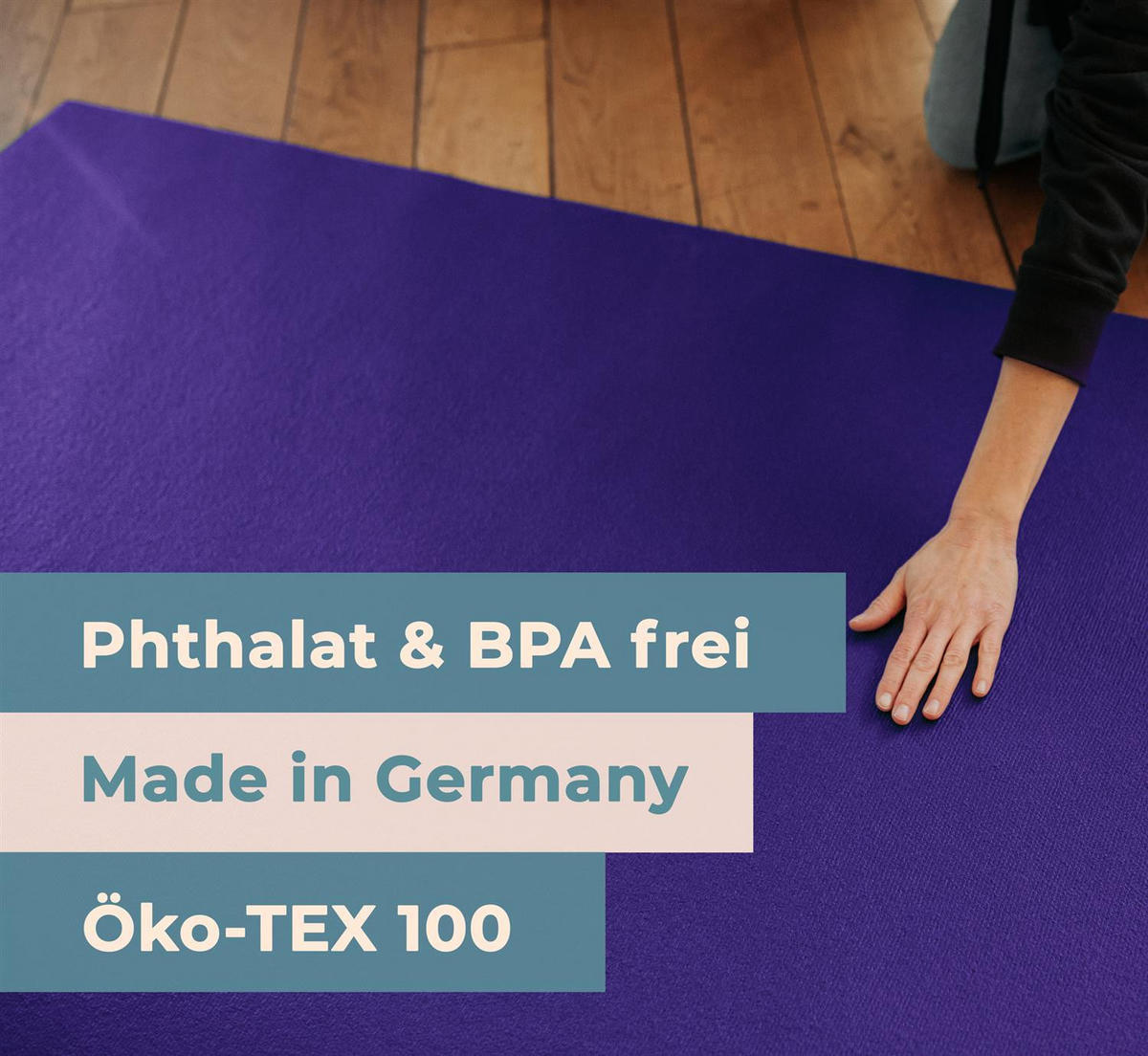 KRABBELMATTE Rund 120cm Lila - Lila, Textil (120/120cm) - Sanosoft