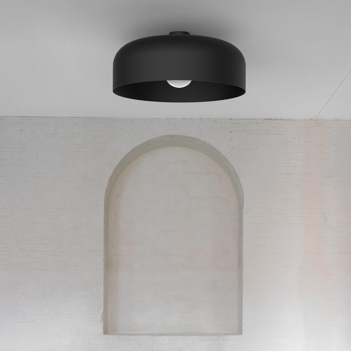 DECKENLEUCHTE Tuzzi - Schwarz, Metall (50/50/14cm) - Lumicom