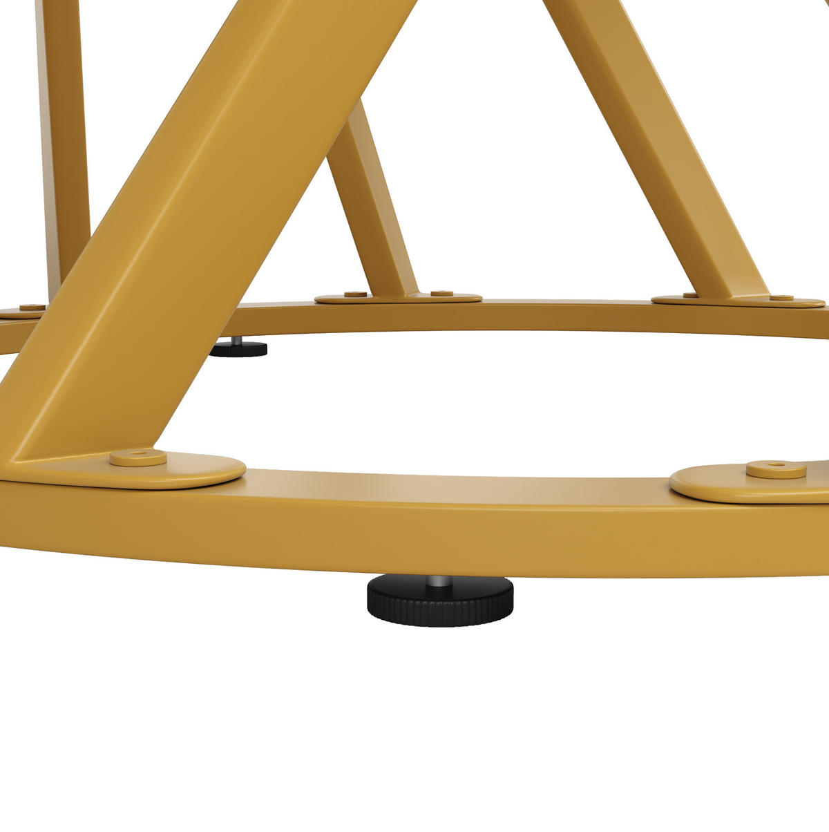 ESSTISCH 80/76/80 cm Weiß aus MDF und Metall mit verstellbaren Füßen - Goldfarben, Holzwerkstoff (80/80/76cm) - OKMYHOME