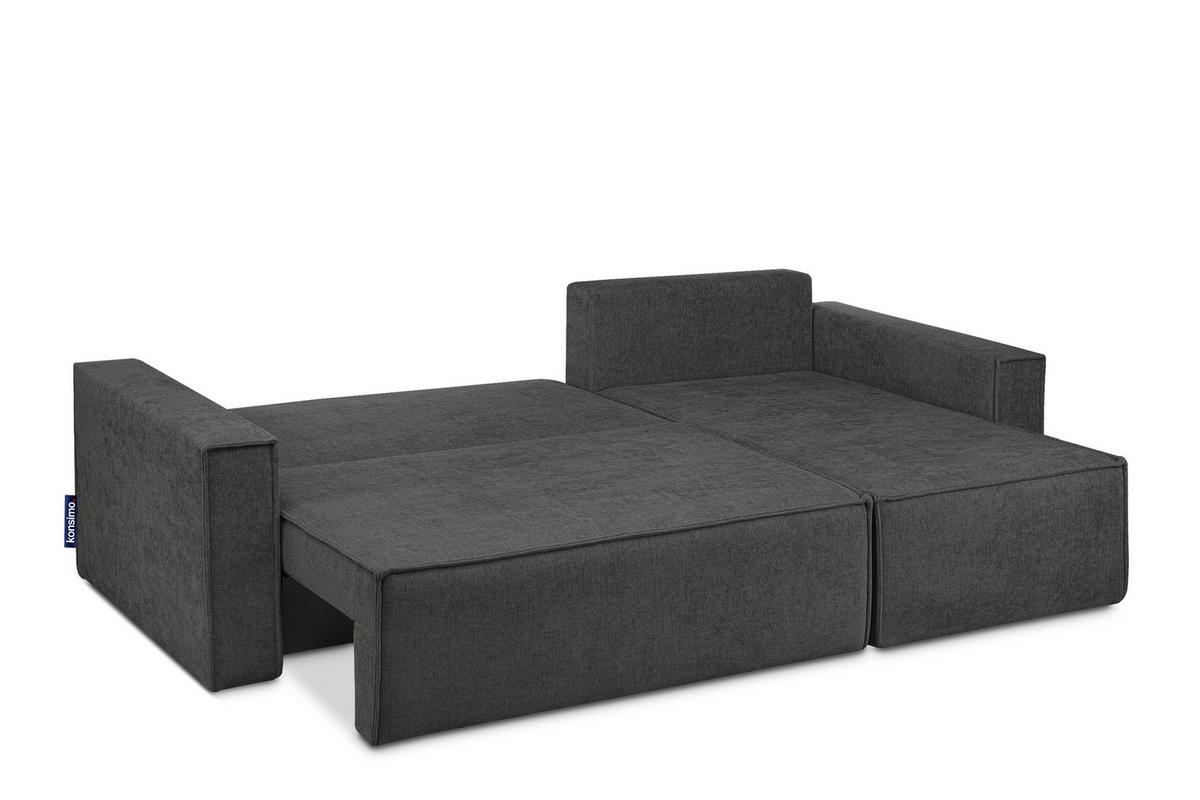 UNIVERSAL-ECKSOFA NAPI II mit Schlaffunktion, silber - Silberfarben, Textil (246/148cm) - KONSIMO®
